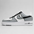 Monochrome Force | Hand-Painted Sneakers