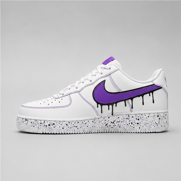 Inkflow Purple | Hand-Painted Street Art Sneakers