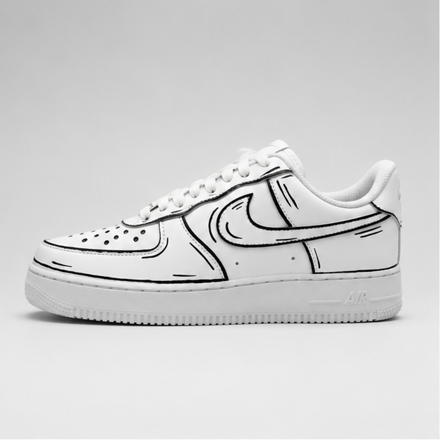 Sketch Flow | Hand-Painted Sneakers