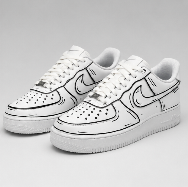 Sketch Flow | Hand-Painted Sneakers