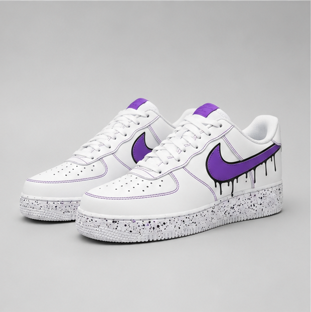 Inkflow Purple | Hand-Painted Street Art Sneakers