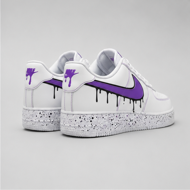 Inkflow Purple | Hand-Painted Street Art Sneakers