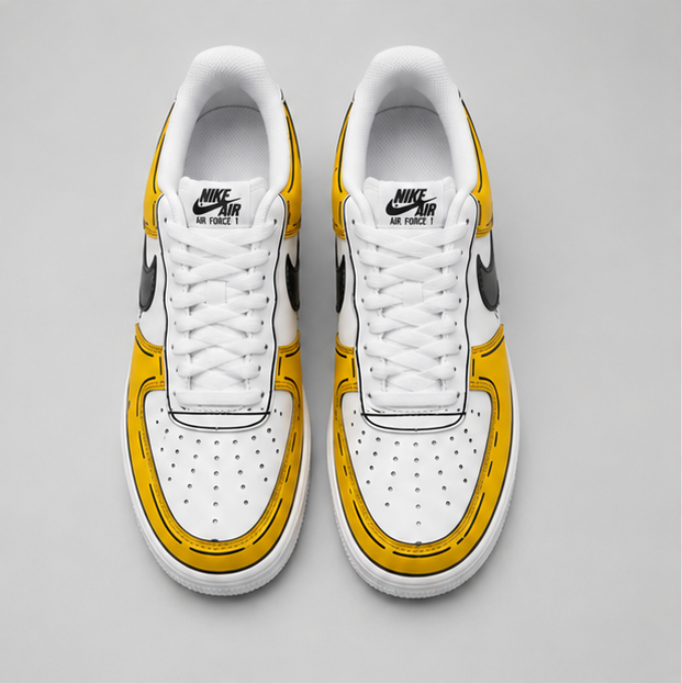 Golden Drip  | Hand-Painted Street Art Sneakers