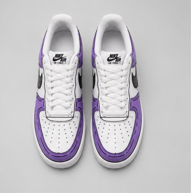 Violet Drip  | Hand-Painted Street Art Sneakers
