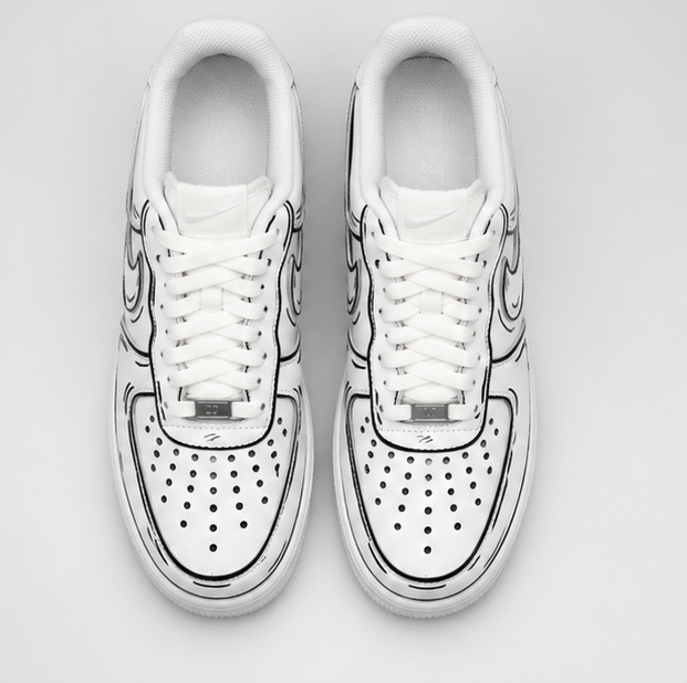 Sketch Flow | Hand-Painted Sneakers