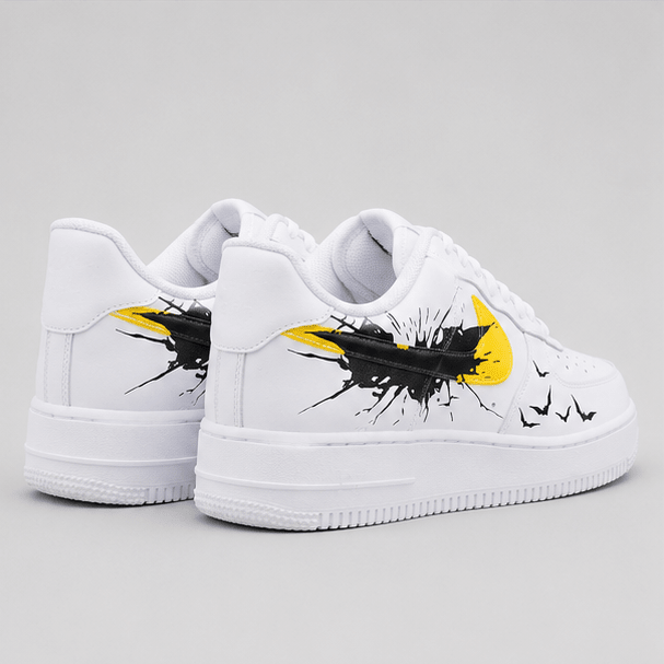 Shadow Strike | Hand-Painted Street Art Sneakers - Urban palette
