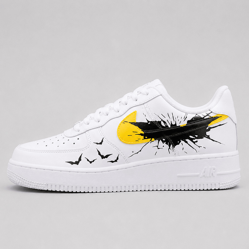 Shadow Strike | Hand-Painted Street Art Sneakers - Urban palette