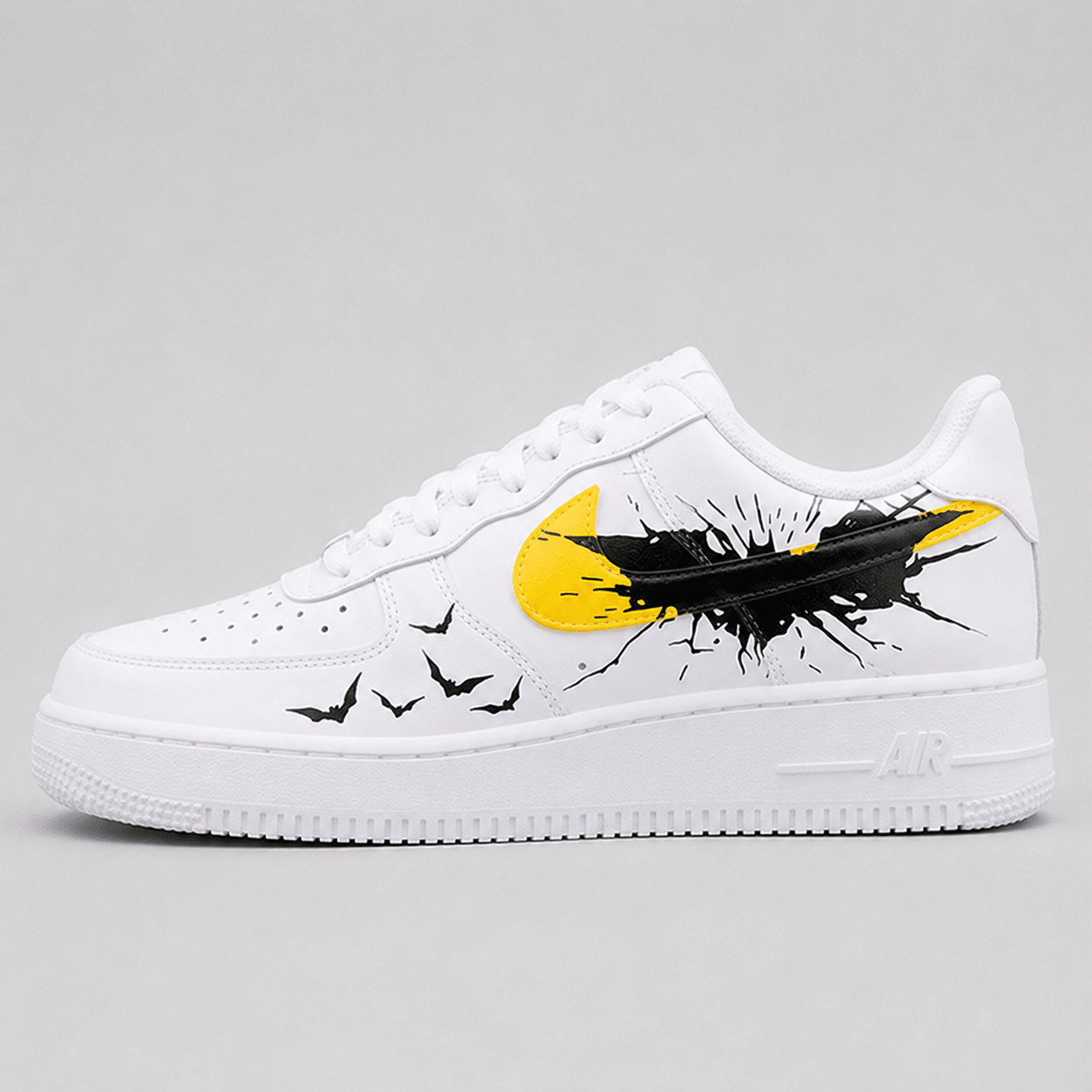 Shadow Strike | Hand-Painted Street Art Sneakers - Urban palette