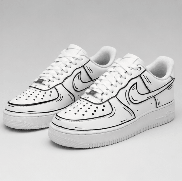 Sketch Flow | Hand-Painted Sneakers - Urban Palette