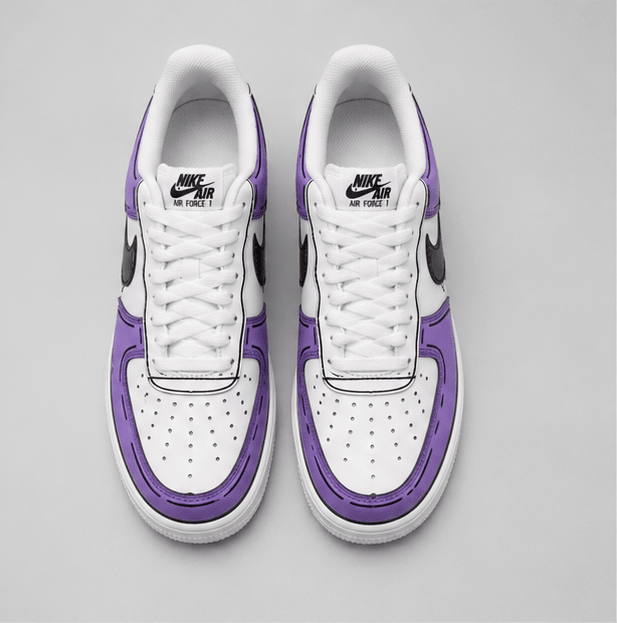 Violet Drip | Hand-Painted Street Art Sneakers - Urban palette